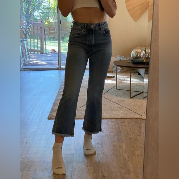 Free People High-Rise Slim Cropped Jeans - Picture 3 of 5